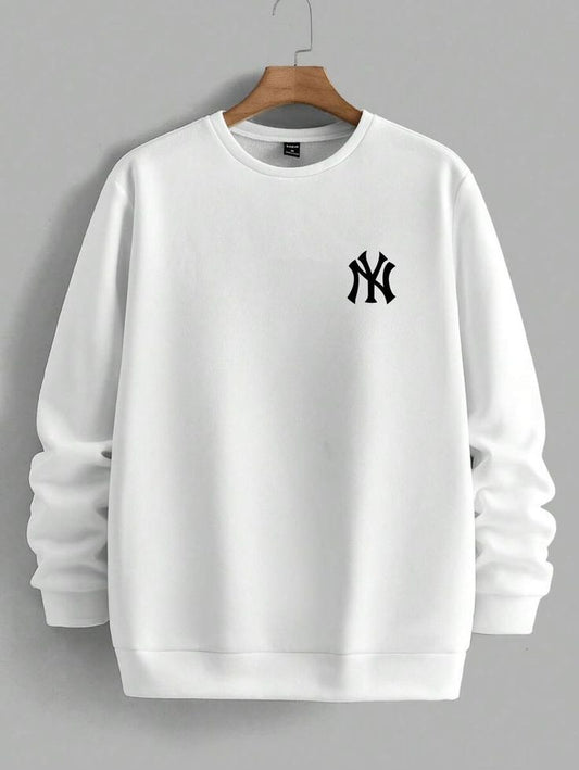 Men's Premium Fleece Sweatshirt – Casual Round Neck Pullover | One Step Store